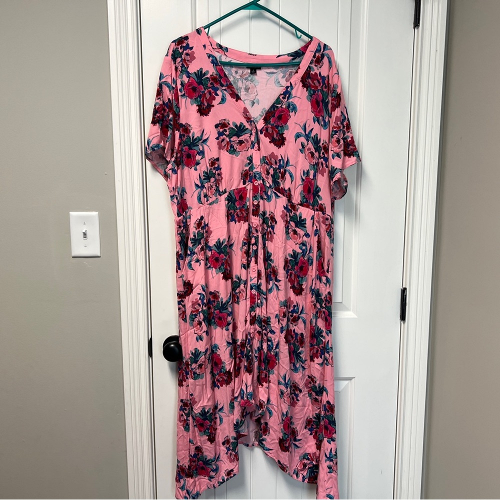 Torrid Floral Front Button Dress